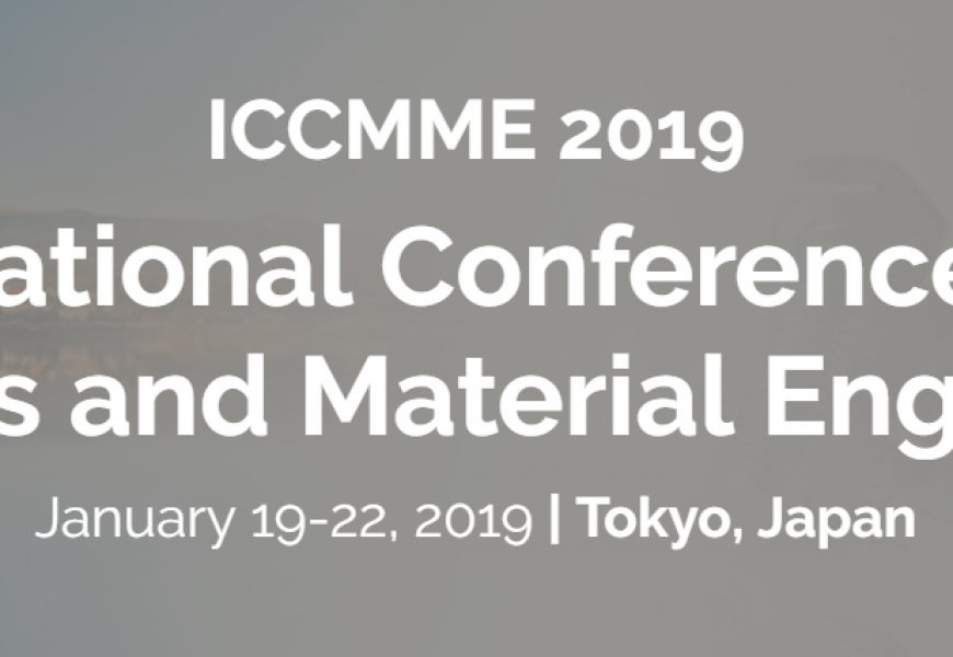 2019 4th International Conference on Composite Materials and Material Engineering (ICCMME2019), Japan