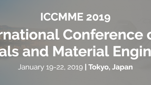 2019 4th International Conference on Composite Materials and Material Engineering (ICCMME2019), Japan